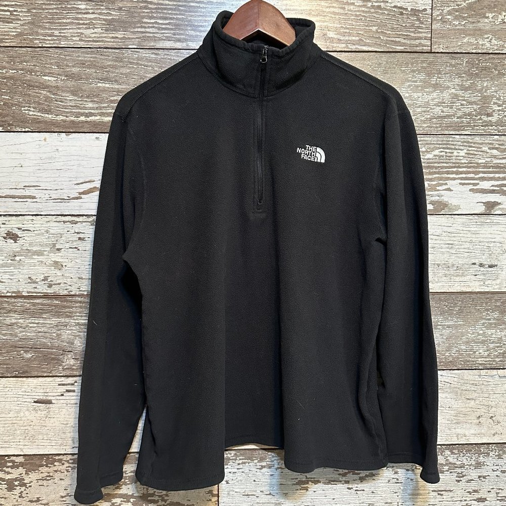 The North Face Black Fleece Women's Pullover Quarter Zip Outdoor Wear Sweater